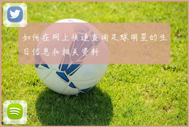 如何在网上快速查询足球明星的生日信息和相关资料