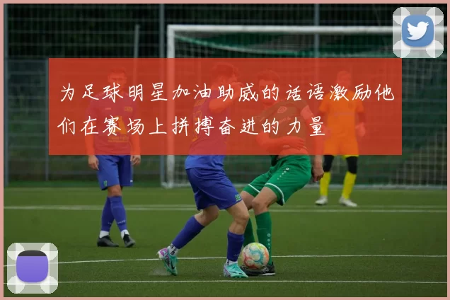 为足球明星加油助威的话语激励他们在赛场上拼搏奋进的力量